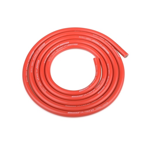 Team Corally - Ultra V+ Silicone Wire - Super Flexible - Red - 12AWG - 1731 / 0.05 Strands - ODø 4.5mm - 1m