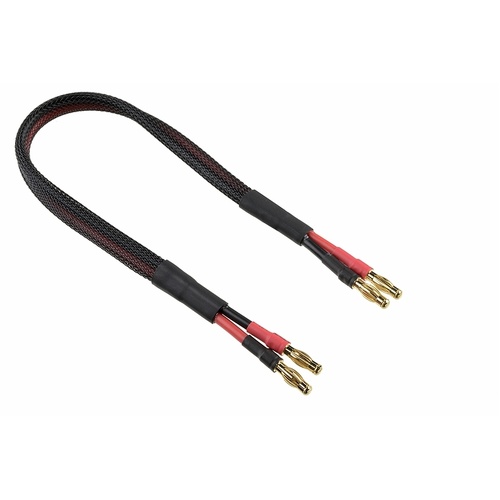 Team Corally - Charge Lead - 4 mm Banana Gold connectors - 14 AWG ULTRA V+ Silicone Wire - 30cm - 1 pc