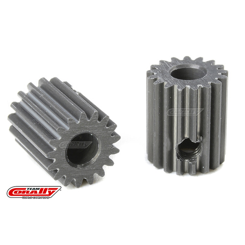 Team Corally - 64 DP Pinion - Short - Hard Anodised AL7075 - 17 Teeth - Shaft Dia. 3.17mm