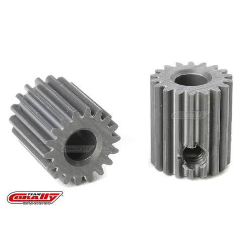 Team Corally - 64 DP Pinion - Short - Hard Anodised AL7075 - 18 Teeth - Shaft Dia. 3.17mm