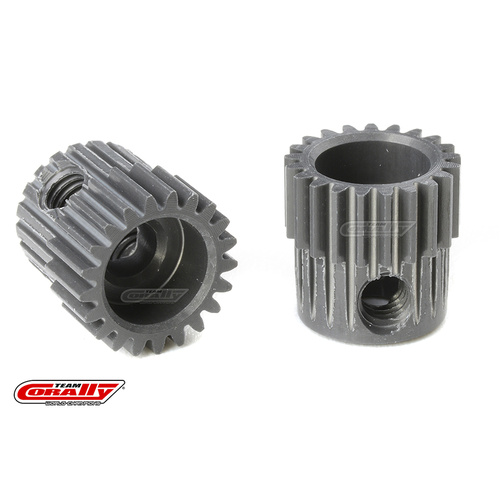 Team Corally - 64 DP Pinion - Short - Hard Anodised AL7075 - 21 Teeth - Shaft Dia. 3.17mm