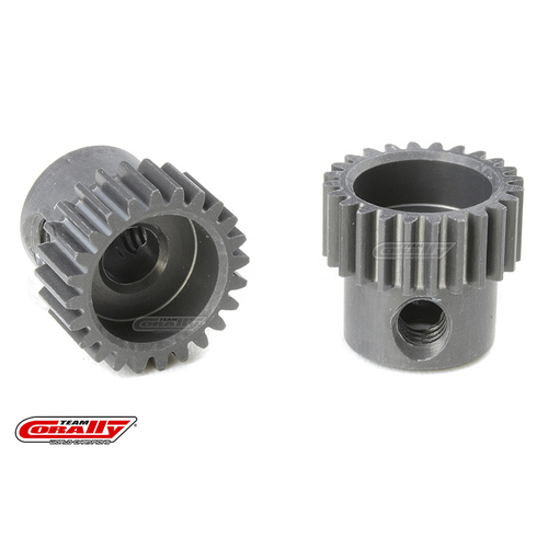 Team Corally - 64 DP Pinion - Short - Hard Anodised AL7075 - 24 Teeth - Shaft Dia. 3.17mm