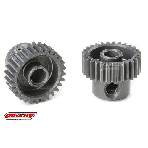 Team Corally - 64 DP Pinion - Short - Hard Anodised AL7075 - 28 Teeth - Shaft Dia. 3.17mm