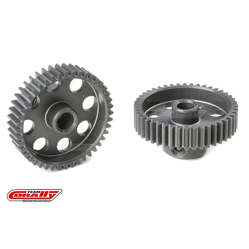 Team Corally - 64 DP Pinion - Short - Hard Anodised AL7075 - 44 Teeth - Shaft Dia. 3.17mm