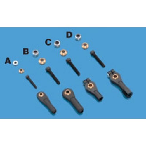 DUBRO 2141 4-40 E/Z ADJ BALL LINK SHT (2 PCS PER PACK)