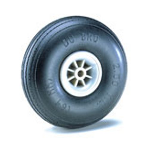 DUBRO 250TL 2-1/2in DIA TREAD LIGHT WHEELS  (1 PAIR PER CARD)