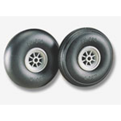 DUBRO 350R 3-1/2in DIA SMOOTH SURF WHEELS   (1 PAIR PER CARD)