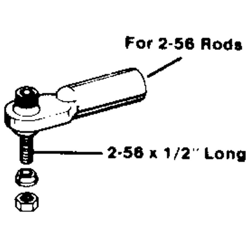 DUBRO 367 2-56 SWIVEL BALL LINK (1 PC PER PACK)