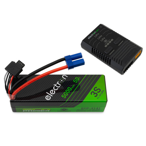 EcoPower Intelligent 3S 5000mAh EC5 LiPo Battery/"Electron Mini" Charger Bundle
