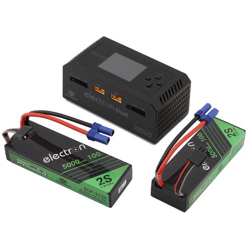 EcoPower Intelligent 2x2S 5000mAh EC5 LiPo Batteries/"Electron Dual" Charger
