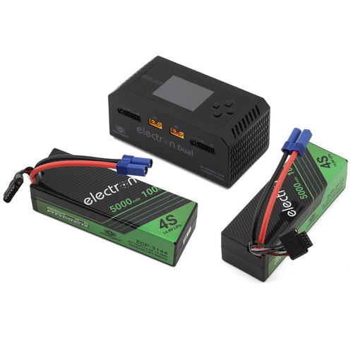 EcoPower Intelligent 2x4S 5000mAh EC5 LiPo Batteries/"Electron Dual" Charger