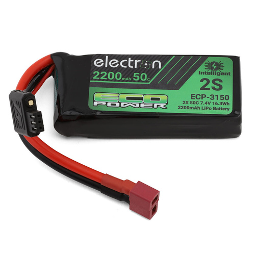 EcoPower "Electron" 2S 50C Intelligent LiPo Battery w/T-Style Connector
