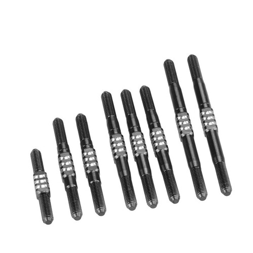 JConcepts - RC10 Worlds Fin titanium turnbuckle set, black - 8pc. 