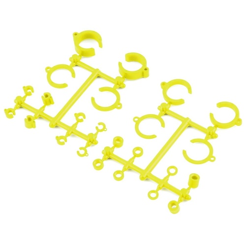 JConcepts - Traxxas big bore shock limiter, up-travel and shock clip kit for Scalpel conversion - yellow, F&R 24pc.