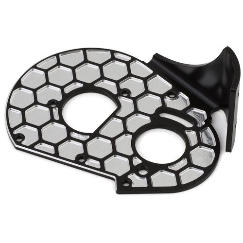 JConcepts - RC10 , RC10T aluminum rear motor plate - honeycomb - black