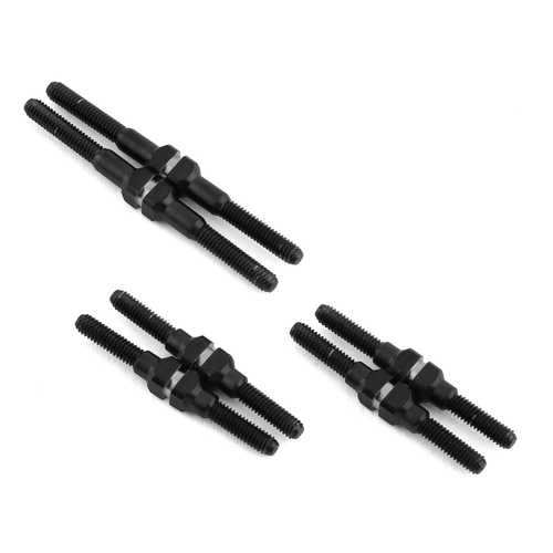 Mini-T 2.0 , Mini-B Fin titanium turnbuckle set, black - 6pc