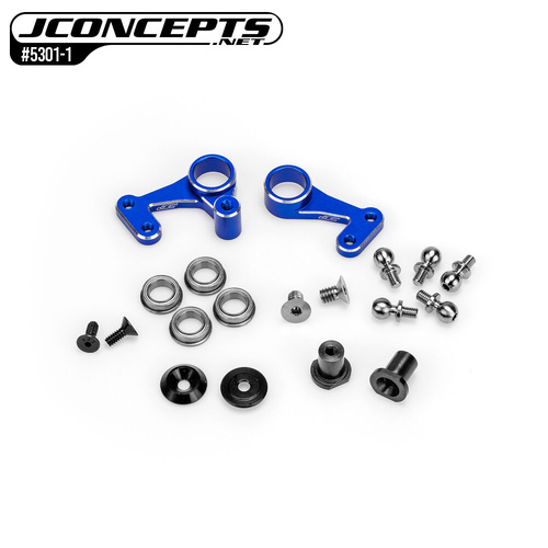 JConcepts - RC10 1989 Stealth, aluminum steering bell cranks, set - blue