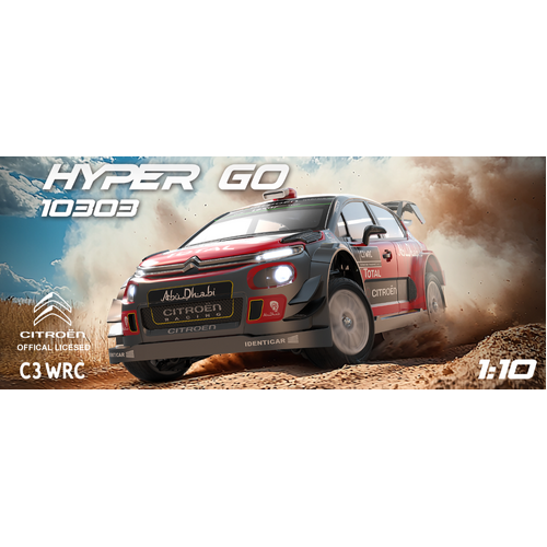 MJX 1/10 Hyper Go Citroen C3 WRC Brushless RTR RC Rally Car (7.4v Battery & Charger included)