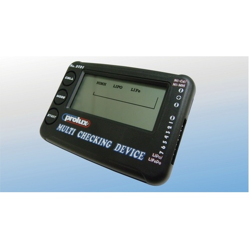 PROLUX 2721  BATTERY CHECKER FOR LIPO. LIFE. LION. NICAD. NIMH PACKS