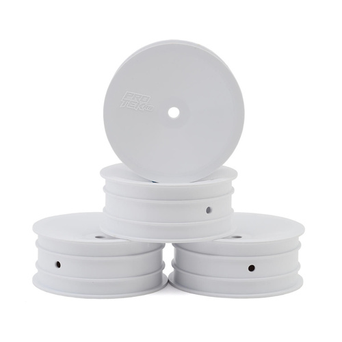 ProTek RC 2.2" Concave Front 2WD 1/10 Buggy Wheels (White) (4) (12mm Hex)