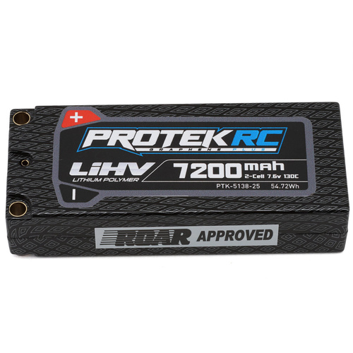 ProTek RC 2S 130C Low IR Si-Graphene+ HV Mid-Sized LiPo Battery (7.6V/7200mAh)