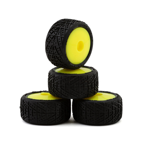 UpGrade RC Clay Bar Pre-Mounted Clay Tires for Losi® Micro-T (Yellow) (4)