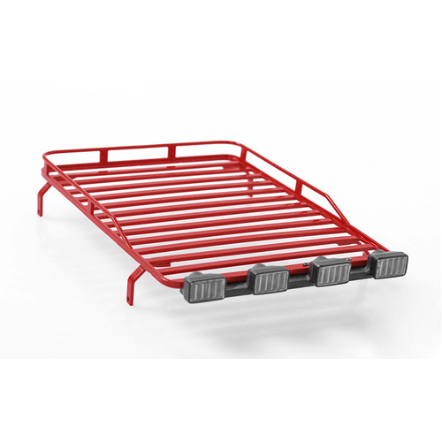 Roof Rack with Light Pods for 1/18 Gelande D90 (Red)