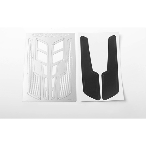 Metal Hood Vents for Axial SCX10 XJ (Silver Style A)