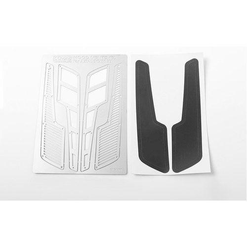 Metal Hood Vents for Axial SCX10 XJ (Silver Style B)