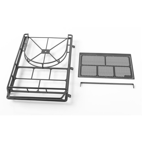 Krabs Roof Rack w/Spare Tire Mount for Axial SCX10 II XJ (Black)