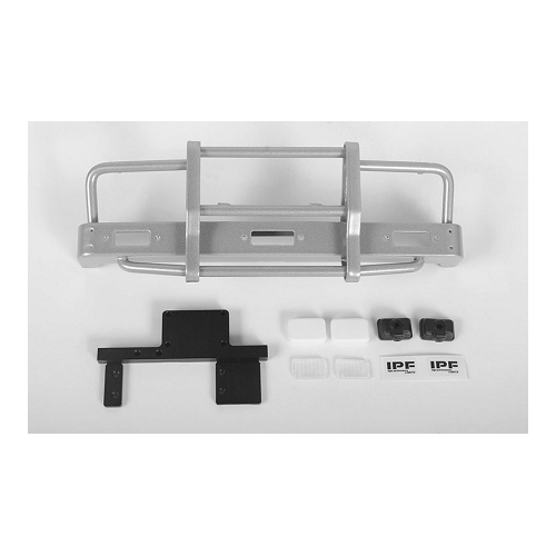 Kangaroo Front Bumper w/Lights for Mojave II 2/4 Door Body Set (Silver)