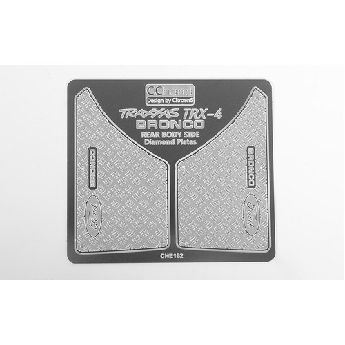 Rear Quarter Diamond Plates for Traxxas TRX-4 '79 Bronco Ranger XLT