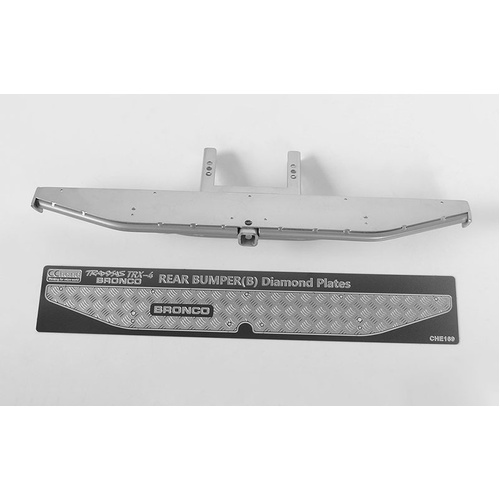 KS Rear Bumper for Traxxas TRX-4 '79 Bronco Ranger XLT (Silver)