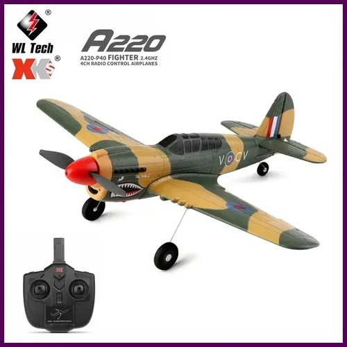 WLtoys XK A220 4CH RC Airplane Stunt Fighter P40